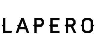 Lapero Logo: Spiky black text.